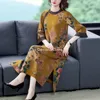 Abbigliamento etnico Maglia alla caviglia Elegante abito cinese Qipao Abito tradizionale cheongsam Abito vestito allentato migliorato Abito etnico