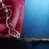 Bracelets porte-bonheur Utimtree à la mode Double coeur boîte chaîne bracelets pour femmes bijoux Zircon cubique Bracelet Femme mariageCharme Inte22