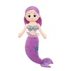 Karikatür Mermaid Peluş Bebek Kawaii Peluş Oyuncaklar Bebek Çocuk Çocuk Yumuşak Oyuncak Mermaid Dolması Bebek Noel Doğum Günü Hediyesi 5574 Q2