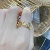 Merk Klassieke Paar Ring Mode Luxe Designer Ringen Voor Mannen En Vrouwen Hoge Kwaliteit Roestvrij Staal Vergulde 18K Gouden Ring Jewelr241J