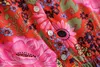 Happie كوينز المرأة العميق الخامس الرقبة زر الأحمر الأزهار طباعة شاطئ البوهيمي فستان ماكسي السيدات رايون الصيف بوهو فوندريس vestidos 220406