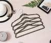 Hangers Racks 45CM Gray Flocking Hanger Plastic Non-slip Magic Clothing Store Coat Without Trace DE730