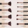 NXY Makeup Brushes Pro 10 Pcs Black Brush Set Premium Soft Hair Beauty Cosmetic Foundation Powder Blending Tool 0406