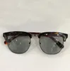 Óculos de sol de fumaça cinza havana masculinos de óculos de sol vintage UV Summer Summer com caixa
