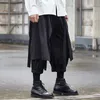 Herrbyxor män män splittrar löst casual svart harem manliga kvinnor japan streetwear hip hop gothic kjol problem kimono scen