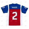 UF CEOMITNESS JOHNNY MANZIEL #2 Montreal Alouettes met nummer op de mouwen Double Stiched Football Jersey Men Women Jeugd aanpasbaar