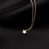 Hanger kettingen eenvoudige ontwerp Pentagon Star ketting voor vrouwen meisjes luxe statement Lucky Chokers sieraden geschenken partypendant