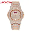 Shinning Diamonds Mens Watch 44 мм 42 -мм роскошные полноценные кварцевые перемещения с полной нержавеющей сталью.