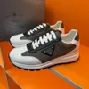 Designer casual shoes breathable leather classic seasons sneaker men's wild retro stitching canvas running sneakers Breathable material