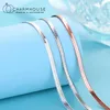 Łańcuch link czyste srebrne urok bransoletki dla damskiej 3 mm Blade Breck Bransoleta Pulseira femme 2022 Trendy biżuteria akcesoria impreza prezentslink