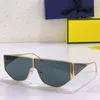 Fendisunglasses Новая весенняя модная металлическая маска в стиле мужские солнцезащитные очки Mens Women