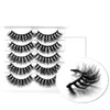 5 Pairs 3D Vizon Kirpikleri Doğal Yanlış Eyelashes Kalın Uzun Siyah Yumuşak Göz Makyaj 3D Kirpik Uzatma Kiti Vizon Kirpik 6 Styls Dropshipping