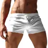 Men's Shorts Men Solid Color Swimming Trunks Drawstring Pocket Slim- Fit Beach SwimwearMen's