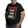 Customize Your Own T shirt With Image p o 100 Cotton Big Tall Tees Short Sleeve T Shirts Oversized Clothing 220614