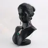 Sacchetti per gioielli, borse Manichino in resina nera 3D BUST Lady Figure Display Collana Orecchino