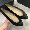 Women Dress Shoes Designer Ballet Flats Shoes Slip-on Loafers Panelled Cowhide Leather Sandals Comfortable Moccasins Ladies Wedding Party Shoe with Box