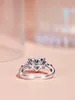 S925 Silver Charm Punk Band Ring med Sparkly Diamond in Platinum Color for Women Wedding Jewelry Gift Engemet PS78615735326