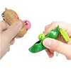 Edamame Keychain Funny Bean Fidget Toy Soybean Stress Relieving Keychain for Teens and Adults TO342