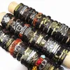 Großhandel 50 teile/los Leder Metall Charme Armbänder Für Männer Vintage Handgelenk Manschette Armbänder Für Frauen Geschenke Schmuck Mix Stil 220519