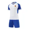 22-23 Real Zaragoza Männer Trainingsanzüge Kinder und Erwachsene Sommer Kurzarm Sportkleidung Kleidung Outdoor Freizeit Sport Hemd mit Umlegekragen