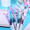 Creative Cartoon Unicorn Light Pen Mite светящаяся мяча для школьных канцелярских принадлежностей 0,5 мм писательских инструментов Школьная школьная поставка 1230 D3