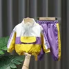 Moda Sonbahar Bebek Giysileri Çocuklar İçin Çocuklar Pamuk Ceket Pantolon 2 PCS/Setler Erkek Gündelik Kostüm Bebek Giyim Çocuk Trailsuits 220507