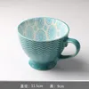 Tasses tasse en céramique grande capacité gobelet avec poignée petit déjeuner lait d'avoine café personnalité ménage eau cadeau tasses tasses tasses