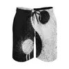 Herr shorts graffiti zen master-spray målar yin yang mäns strand snabb torr rese baddräkt stammar surf byxor sport balancemen's