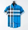 2022 Diseñador Camisa de vestir para hombres Moda de negocios Casual Camiseta de manga corta para mujer Marca Camisas de ajuste de primavera para hombres De Marque Pour Hommes Ropa M-3XL # 04