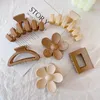 Coreano geometrico scava fuori artiglio per capelli fiore semplice alla moda fermaglio per capelli barrette granchio copricapo per accessori per capelli da donna Hairgrip