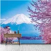 Cherry Blossom Landschap Muur Achtergrond Muurschildering 3D Wallpaper 3D Muurdocumenten voor TV Backdrop3035261h