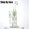 Torus Hookahs Inverted Showerhead Perc Thick Glass Bongs Ratchet Oil Dab Rigs Barrel Percolator Water Pipes YQ02