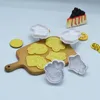 Bakning formar 4st DIY Valentines Day Cartoon Biscuit Mold Cookie Cutter 3D Chocolates Cake Mold Abs Kök bröllopsdekoration Tools Bakaking