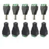 Strijkers 5,5 mm x 2,1 mm vrouwelijke mannelijke DC Power Plug -adapter voor 3528 5060 LED -strip met één kleur en CCTV -camerasled stringsleding