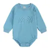 Vêtements pour bébés à manches longues enfant en bas âge fille barboteuses arc-en-ciel nouveau-né garçon combinaisons hiver automne enfants vêtements 5 couleurs