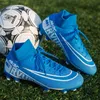 Men Kids Football Boots Turf Soccer Shoes Cleats Training High Top Ankle Sport Sneakers Quality AG TF Indoor Size 35 45 220811gx