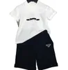 Brand Designer kid Clothing Sets Short Sleeve Blouse Shorts Suit Leisure Outdoor sport Boy Pure Cotton Soft Round Collar Pullover Letter Childrens Cloth Suit set