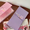 Notepads Milkjoy Hollow Out Heart Binder Pocards Stickers Collect Book 4 Ring 3inch Card Holder Storage Two Side Sleeves BagNotepads