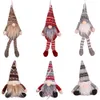 Christmas Ornament Knitted Plush Gnome Doll Christmas Tree Wall Hanging Pendant Holiday Decor Gift FY7440