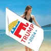 مناشف شاطئ حوض استحمام سريعة الجافة الرئيس ترامب منشفة 2024 الولايات المتحدة طباعة البطانيات الرملية للسفر للسباحة sxjun27