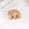 Broches Broches Blucome Mignon Coloré Émail Éléphant Forme Broche Cristal Animal Broche Pour Femmes Enfants Écharpe Chapeau Sac Accessoires JewelryPins