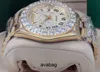 2022 Hot Luxury Fashion 43mm Large Diamond Star Roman Literal Watw Date Week Design Moda Qualidade