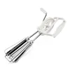 Roestvrijstalen eihulpmiddelen Handmatige handheld Whisk Egg Beatter Rotary Mixer Keuken Blender Koken Tool BBA13120