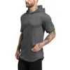 Summer Mens Tshirts Thin Section Mens Solid Color Muscle Men Slim Breatble Fitness Cotton Sports Shortsleeved Tshirt 220607