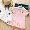 Girl's Dresses Dress For Girls Summer 2022 Short Sleeve Kids Sports Baby Girl Teenis Children Clothing Vestido 2 6 8 10 11 Years