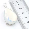 New 10 Pcs lot LuckyShine Top Fire Drop Moonstone Pendant 925 Sterling Silver Plated Fashion Women Wedding Pendants Necklace