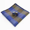 Serie di plaid Tie set da moda Groom classico gemelli di seta jacquard cravatta da uomo legami d'affari