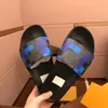 Sınırlı Edition Ghosting Mektupları Terlik Ekose Düz Dış Aşınma Çiftler Flip-Flops Lüks Marka Suluboya Sandalet Erkekler Kadın Plaj Ayakkabıları Boyut 35-46