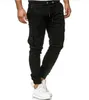 Pantalon Cargo pour hommes, Streetwear, couleur unie, jogging, sport, automne et printemps, pantalon de survêtement décontracté