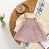 Clothing Sets Baby Girl Clothes Set Polka Dot Sleeveless Slip Dress Sleeve Solid Color Pullover Top Spring Strap Suit Kid ClothesClothing Cl